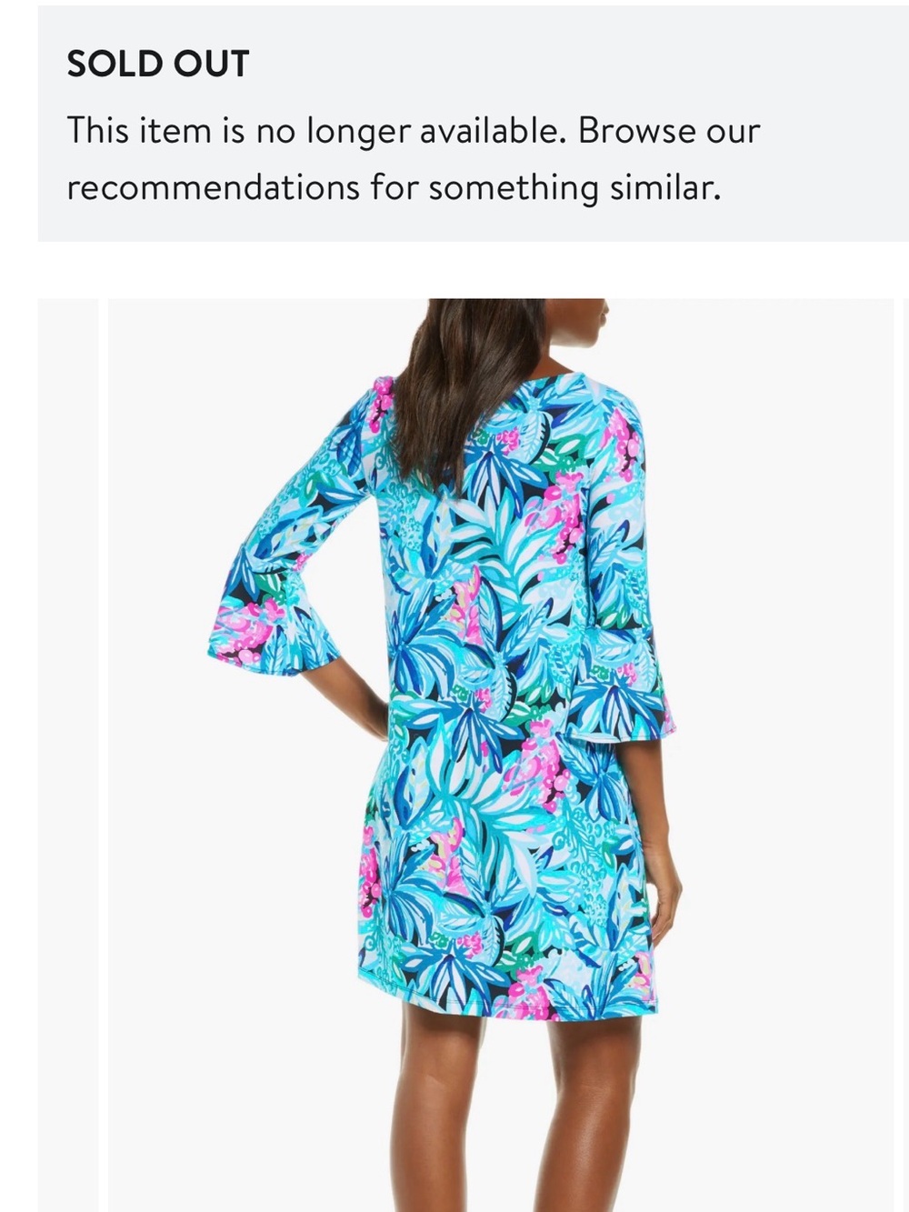 Lilly Pulitzer Teal & Pink Tropical Swim Cover-Up Dress - Picture 6 of 6